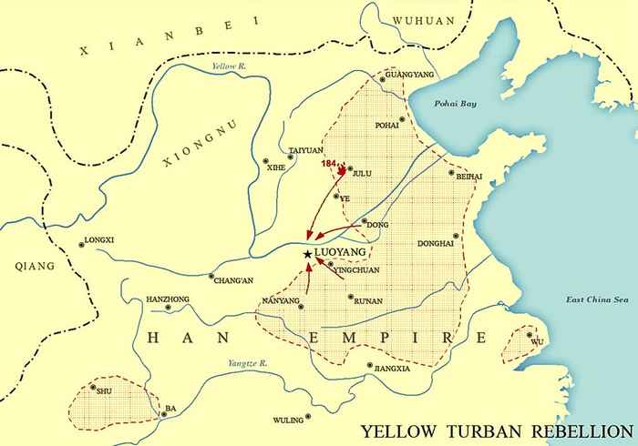 Map of Yellow Turban Rebellion