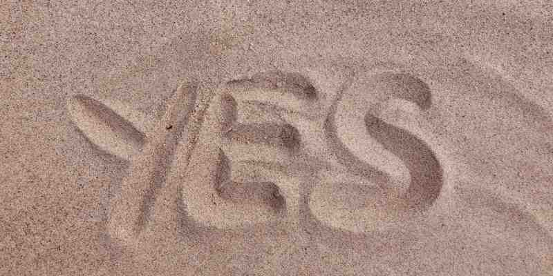 Yes in the sand